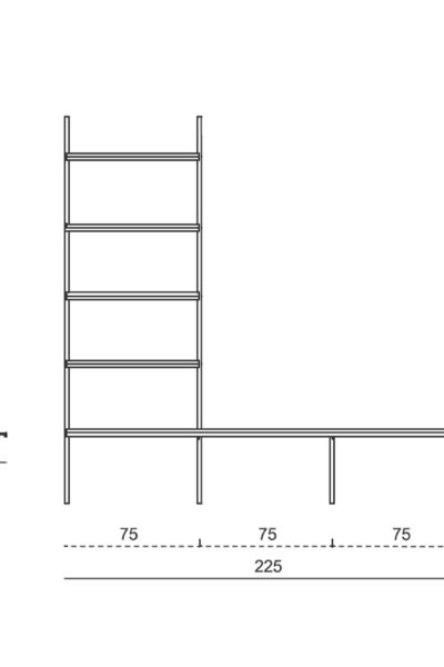 Continua bookcase and desk