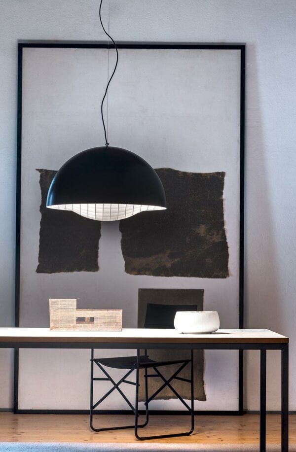 Grid lampe suspendue noire